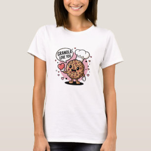Schattige Granola Graphics voor ontbijtfans T-shirt