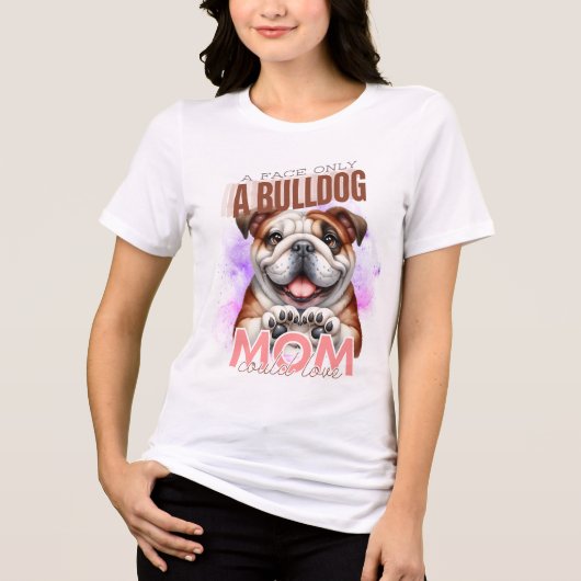 SCHATTIGE GRAPPIG BULLDOG GEZEGDE Tri-Blend SHIRT (Voorkant)