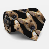 Schattige & Grappig Duits Herder Hondengezicht Zwa Stropdas (Opgerold)