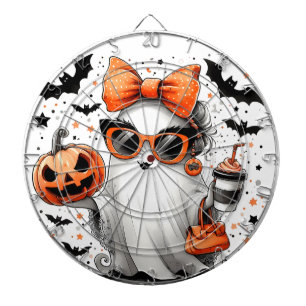 Schattige grappig Halloween spook Dartbord