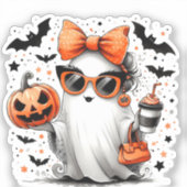 Schattige grappig Halloween spook Sticker (Voorkant)