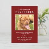 Schattige grappig Hond Rood Wit Herringbone Feestdagenkaart (Staand voorkant)