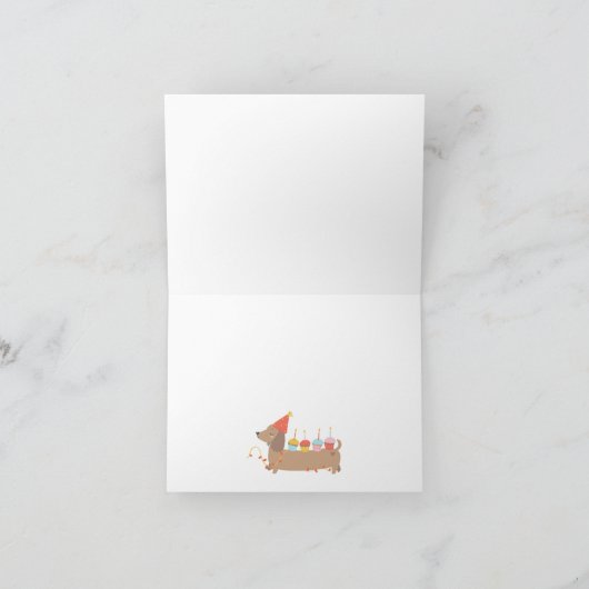 Schattige grappig hondenfeest kaart (Binnen)