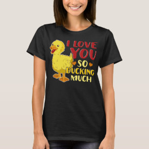 Schattige & grappig Ik hou van je zo veel eendje P T-shirt