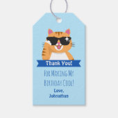 Schattige Grappig Kattenkind Verjaardag Dank U Cadeaulabel (Voorkant)