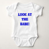 Schattige & Grappig Kijk naar de Babe Blue Quote Romper (Voorkant)