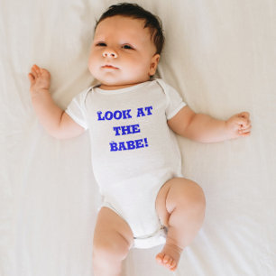 Schattige & Grappig Kijk naar de Babe Blue Quote Romper