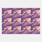 Schattige grappig klein kleurrijk bijengeschenk inpakpapier vel (Voorkant 2)