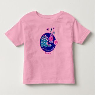 Schattige  Grappig Klein Roze Meisje Monsters Kinder Shirts