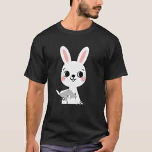 Schattige grappig konijn lezen White Rabbit Animal T-shirt