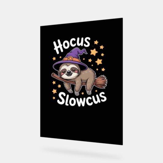 Schattige Grappig Luiaard Halloween Essential T-Sh Acryl Bord (Hoek)