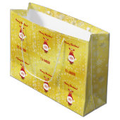 Schattige Grappig Modern Rudolph Santa Gepersonali Groot Cadeauzakje (Voorkant Gekanteld)