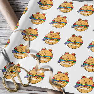 Schattige Grappig Modern Vakantie Hamster Dier Kle Cadeaupapier