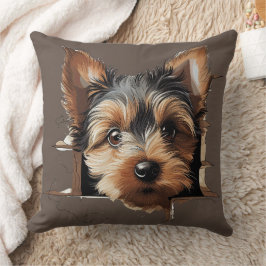 Schattige grappig puppy gezicht kussen