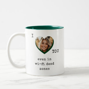Schattige Grappig Romantisch Vriendin Vriendje Val Tweekleurige Koffiemok