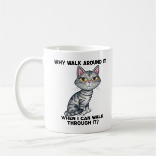 Schattige Grappig Tabby Kitty Cat Koffiemok