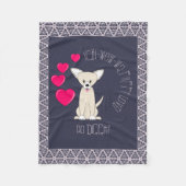 Schattige Grappig Tan Chihuahua Patroon Fleece Deken (Voorkant)
