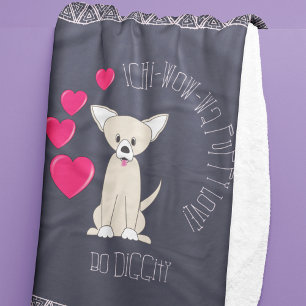 Schattige Grappig Tan Chihuahua Patroon Fleece Deken