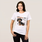 SCHATTIGE GRAPPIG TECKEL HOND GEZEGDE Tri-Blend SHIRT (Voorkant volledig)