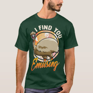 Schattige grappig vind ik je emusing amusant emu p t-shirt