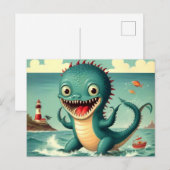 Schattige grappig Zee monster Briefkaart (Voorkant / Achterkant)