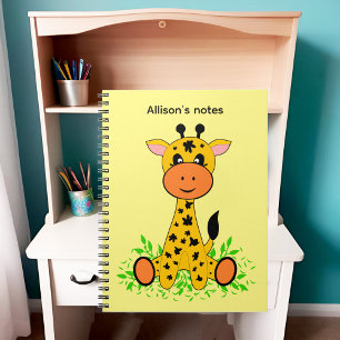 Schattige grappige baby-giraffe voor kinderen notitieboek