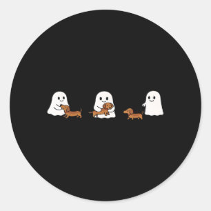 Schattige Grappige Boe Geesten Wandelende Dachshon Ronde Sticker