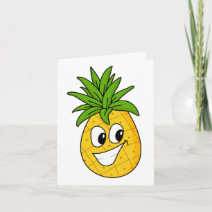 Schattige Grappige Cartoon Ananas Algemeen Elk Geb Kaart