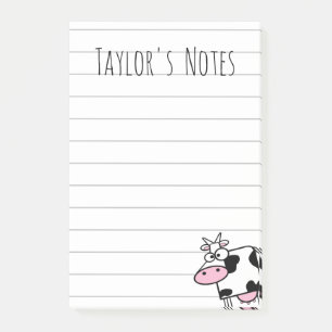 Schattige Grappige Cartoon Koe met Uiers Post-it® Notes