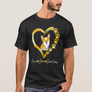 Schattige grappige corgi met hart redt levens t-shirt