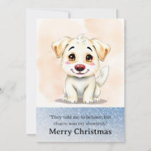 Schattige Grappige Hond Kerstkaart