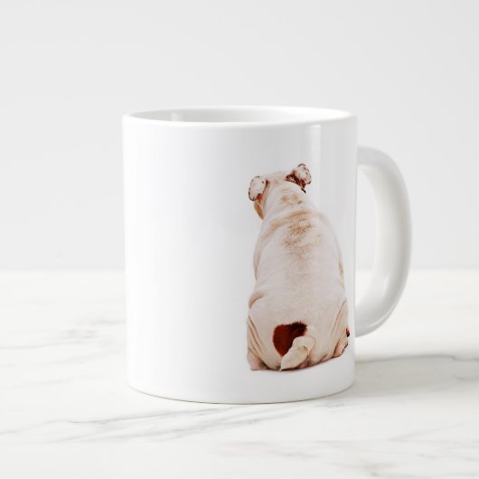 Schattige grappige hond witte Bulldog Jumbo Mok (Voorkant rechts)