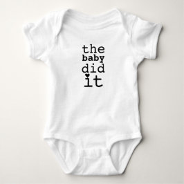 Schattige grappige humor De baby deed het citaat Romper