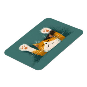 Schattige Grappige Kat Slap Magneet