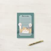 Schattige Grappige Kat Slapend Post-it® Notes (Op bureau)