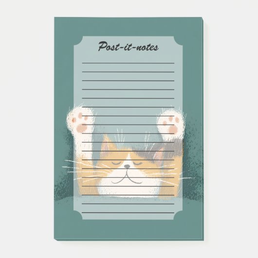 Schattige Grappige Kat Slapend Post-it® Notes (Voorkant)