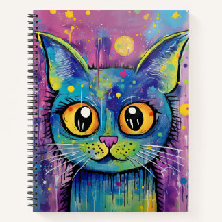 Schattige Grappige Kitty Kat Mixed Media Dier Huis Notitieboek