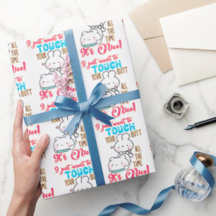 Schattige Grappige Konijn Ik Wil Eenvoudig Jouw Ac Cadeaupapier