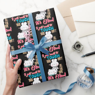 Schattige Grappige Konijn Ik Wil Eenvoudig Jouw Ac Cadeaupapier