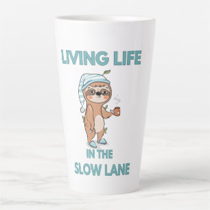 schattige grappige luiaard latte mok
