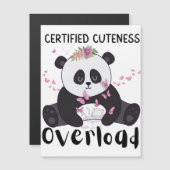 Schattige Grappige Panda  Magnetische Uitnodiging (Voorkant / Achterkant)
