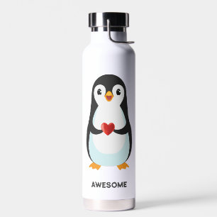 Schattige Grappige Pinguïn Cartoon Waterfles