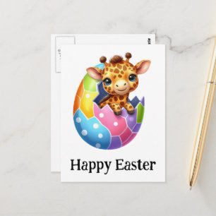 Schattige Grappige Schattigee Pasen Baby Giraffe Briefkaart