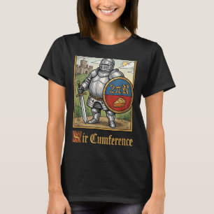 Schattige Grappige Sir Cumference Middeleeuwse Rid T-shirt