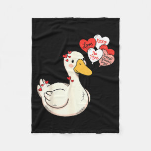 Schattige Grappige Valentijn Dag Domme Ganzen Eend Fleece Deken