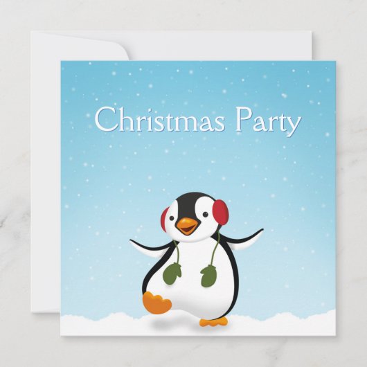 Schattige Grappige Winter Pinguïn Kaart (Voorkant)