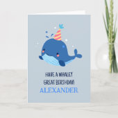 Schattige grappige woordspeling - een Whaley groot Kaart (Voorkant)