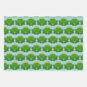 Schattige Green Frogs Design Wrapping Paper (Voorkant 2)
