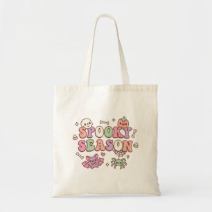 Schattige griezelige seizoen Halloween Doodle Tote Bag
