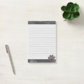 Schattige grijs hondenprint Waterverf achtergrond  Post-it® Notes (Kantoor)